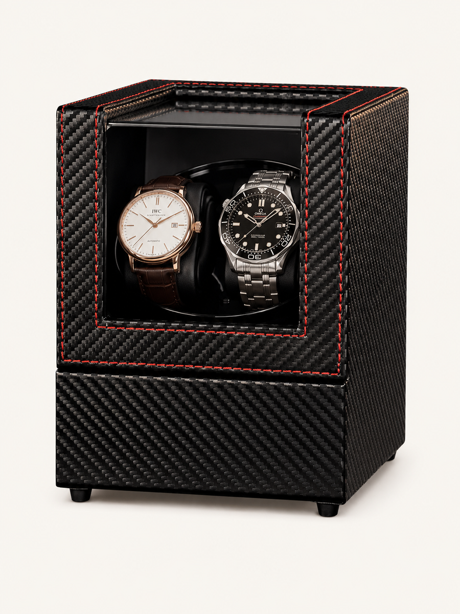 Remontoir 2 montres Cuir grainé — vue 1