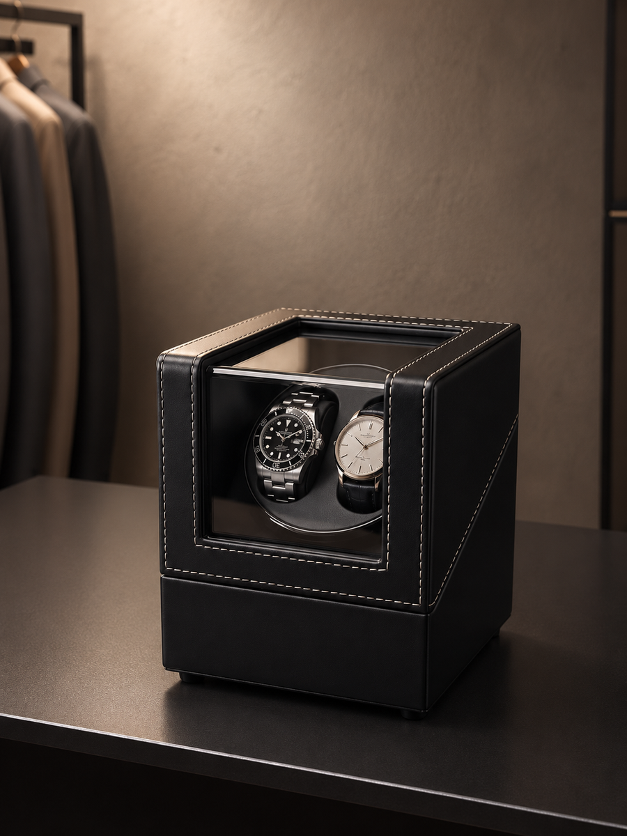 Remontoir 2 montres Cuir grainé — vue 3