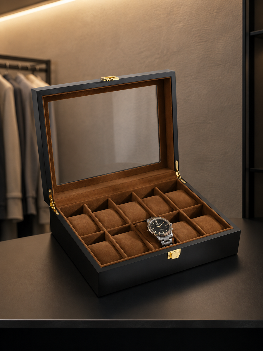 Boîte à montres 10 montres Bois clair — vue 2