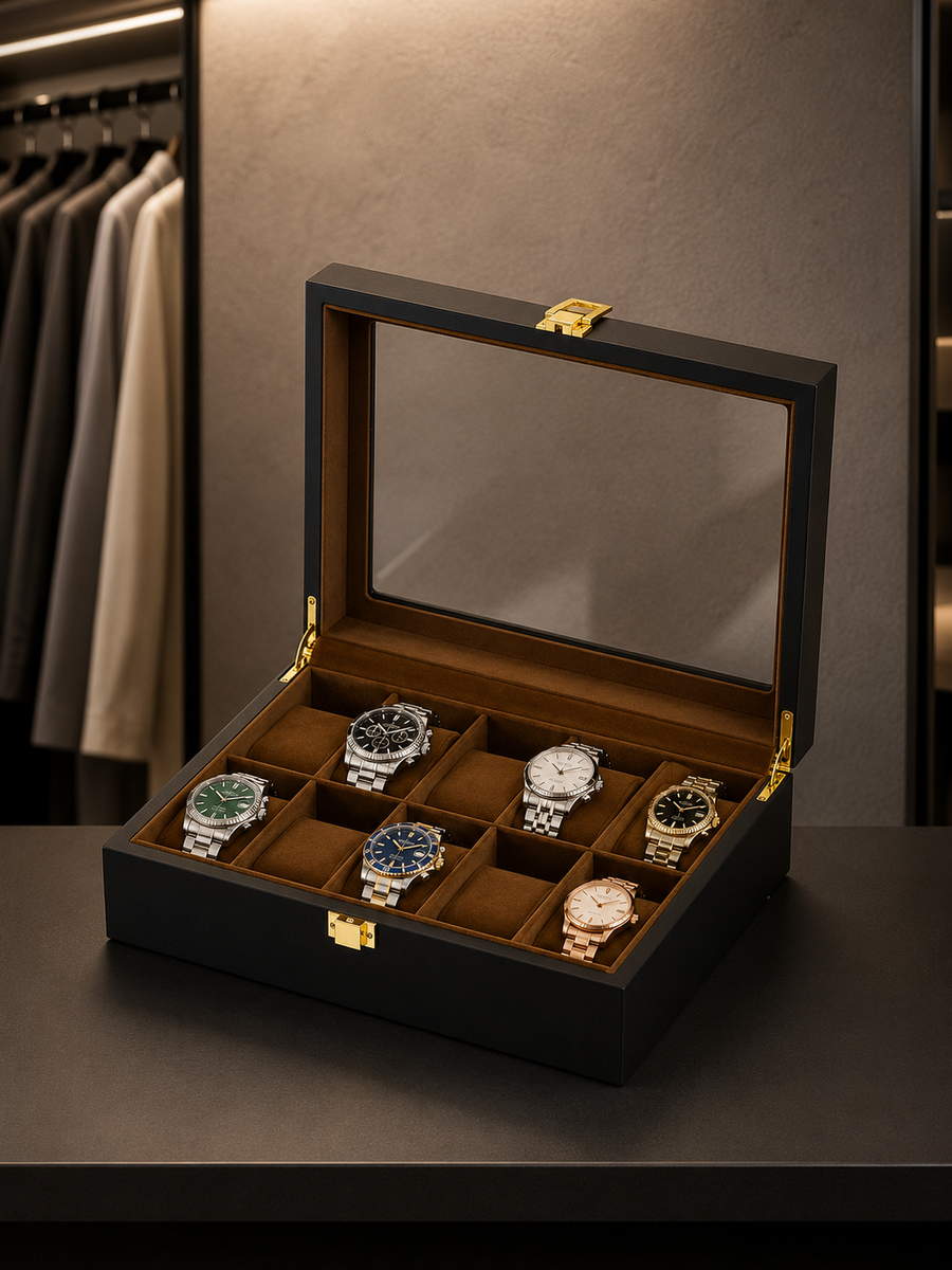 Boîte à montres 10 montres Bois clair — vue 3
