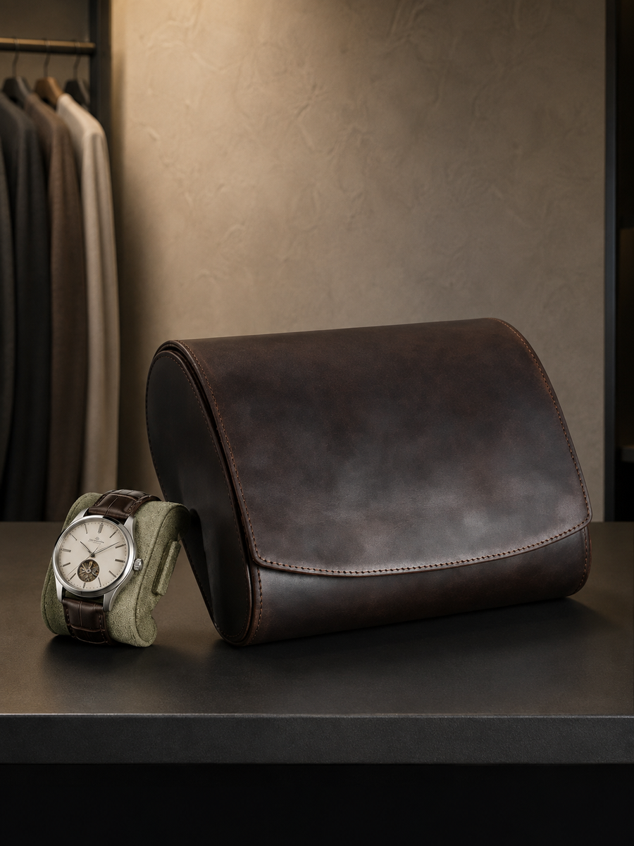 Étui de voyage 6 montres Cuir cognac — vue 3