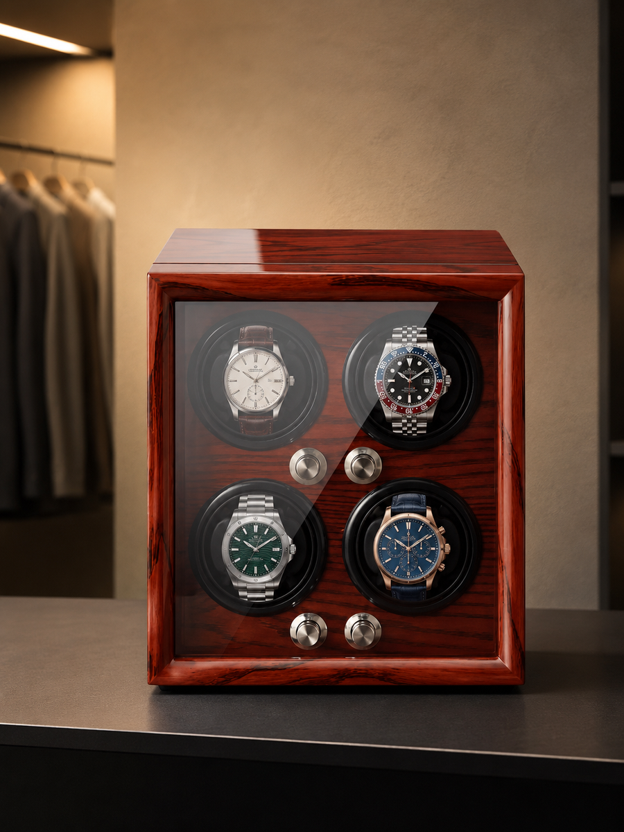 Remontoir 4 montres Chêne massif — vue 2