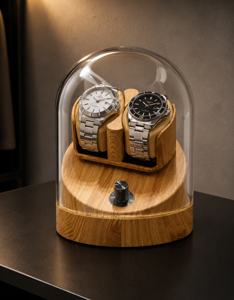 Remontoir 2 montres Bois et verre — vue 3
