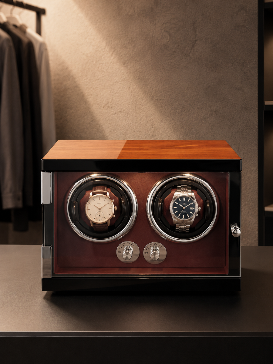 Remontoir 2 montres Laqué rouge — vue 2