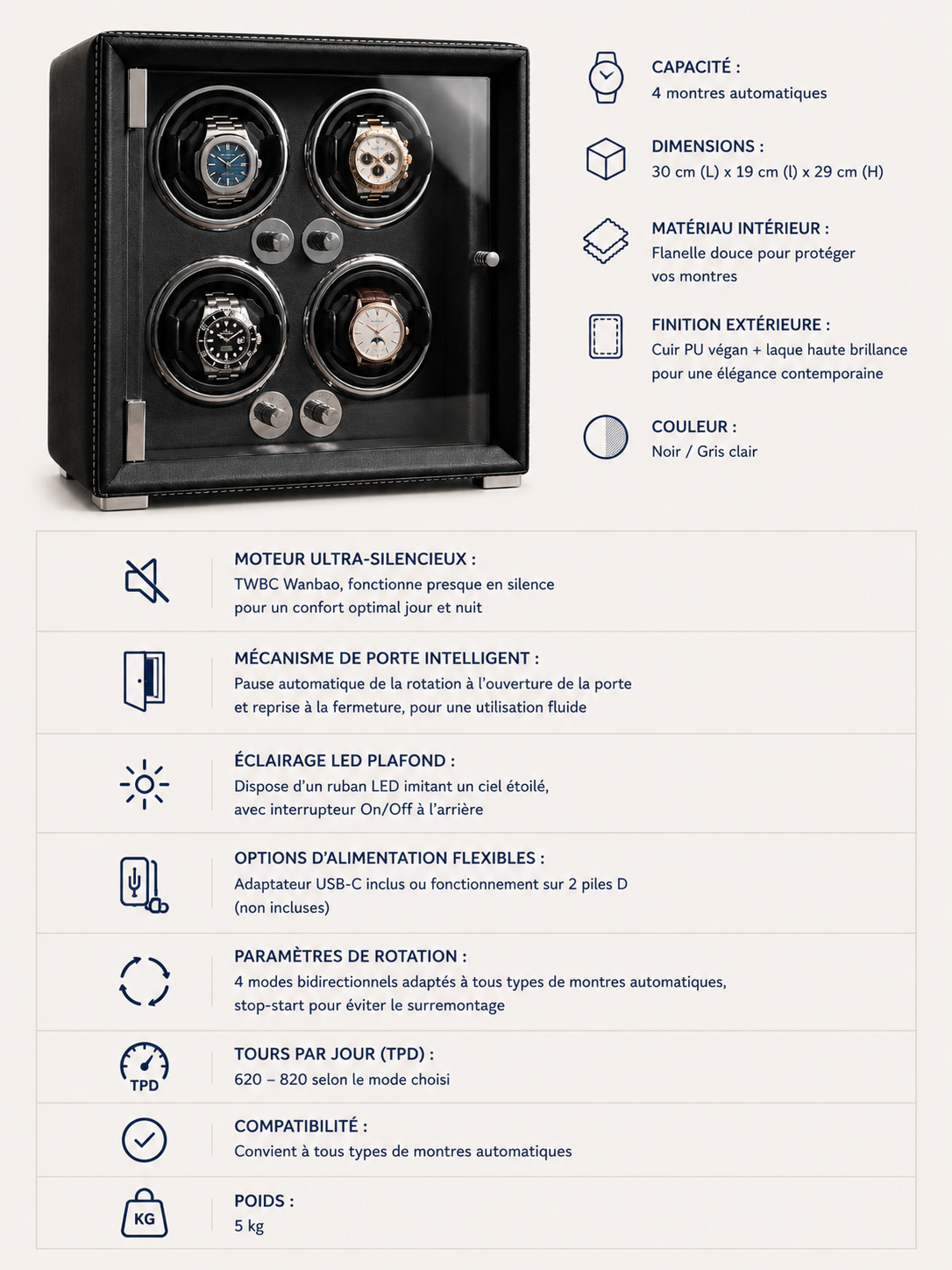 Remontoir 4 montres — vue 12
