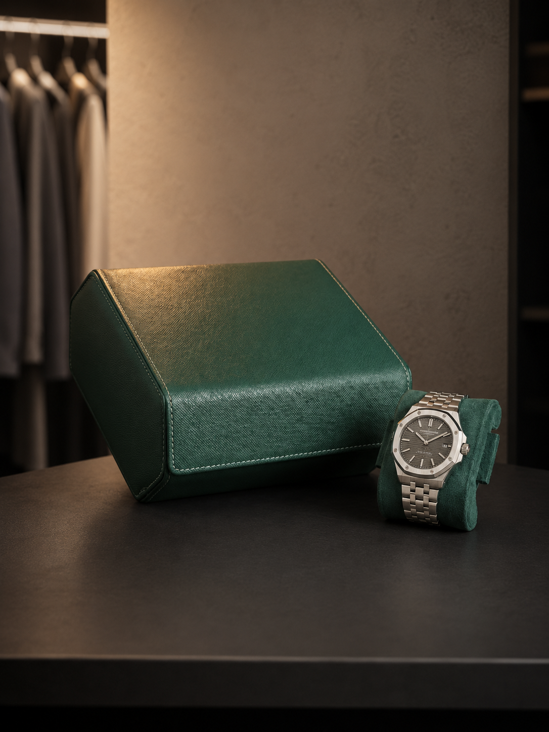 Étui de voyage 6 montres Cuir vert — vue 4