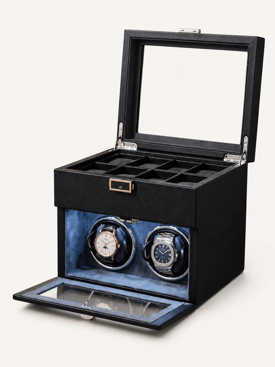 Remontoir 2 montres Grainé, coffret de rangement — vue 1