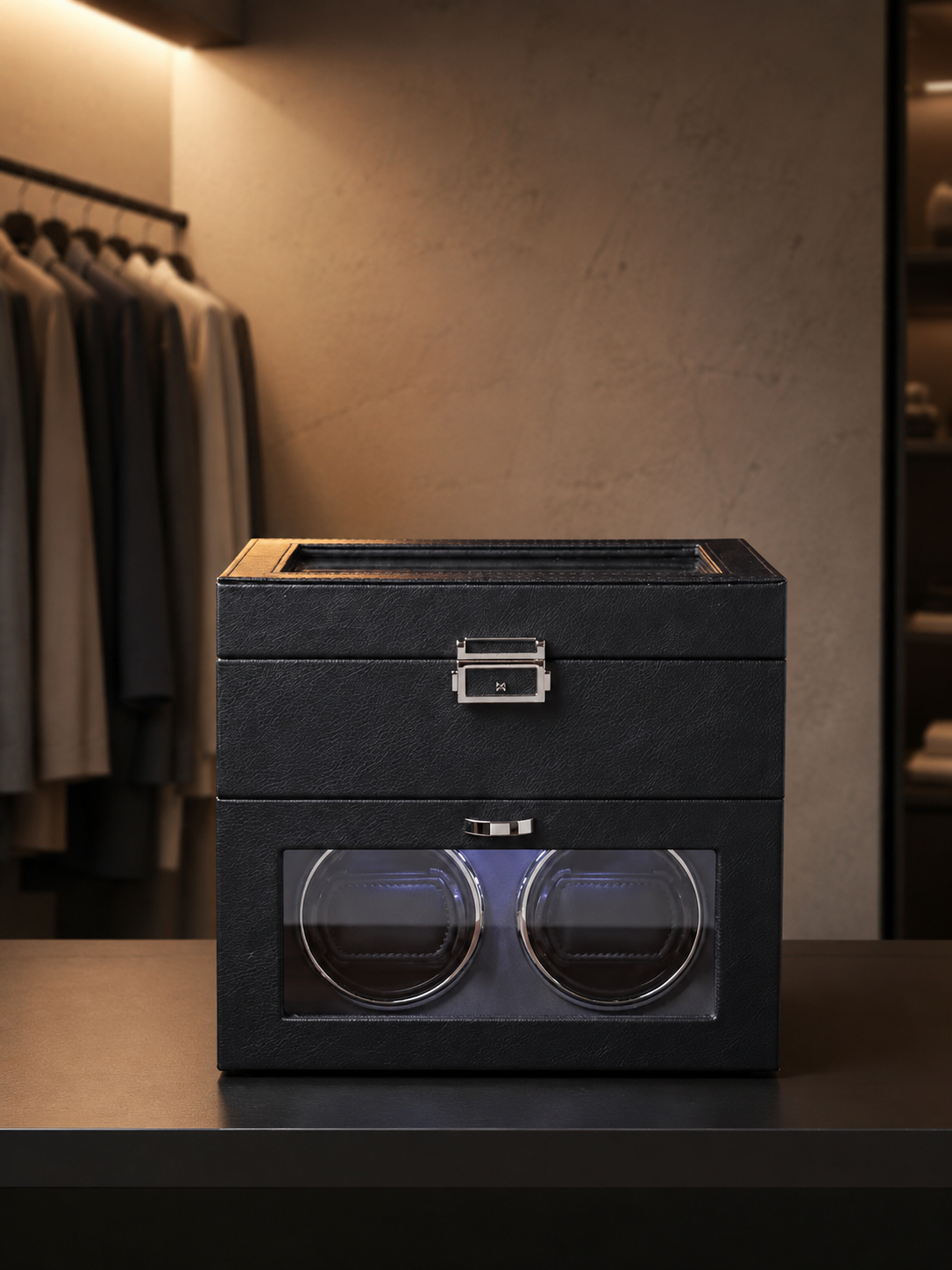 Remontoir 2 montres Grainé, coffret de rangement — vue 4