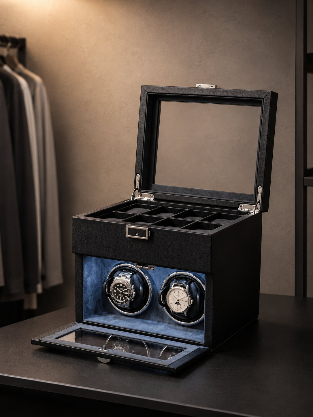 Remontoir 2 montres Grainé, coffret de rangement — vue 5