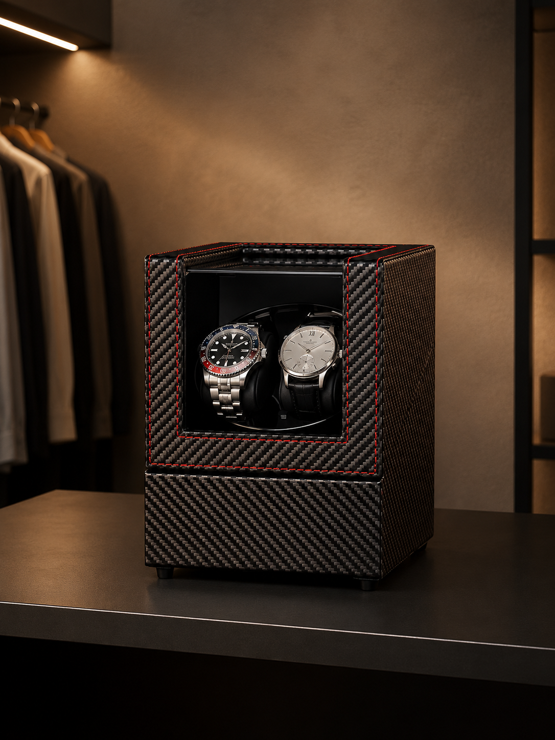 Remontoir 2 montres Cuir grainé — vue 6