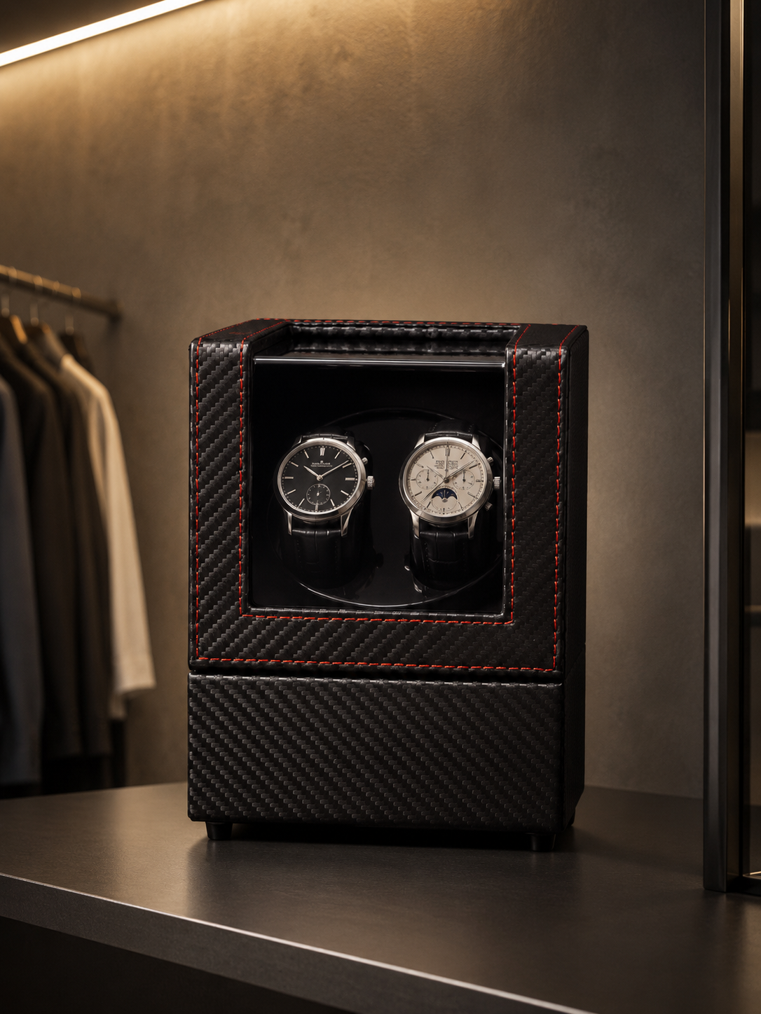 Remontoir 2 montres Cuir grainé — vue 7