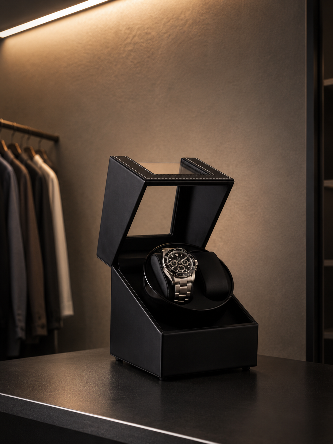 Remontoir 2 montres Cuir grainé — vue 4
