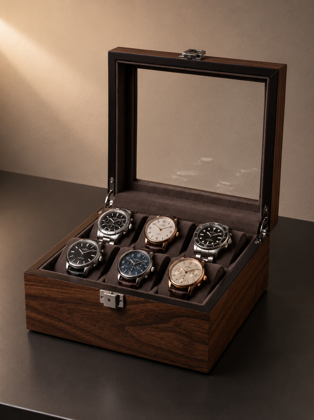 Boîte à montres 6 montres Chêne — vue 2