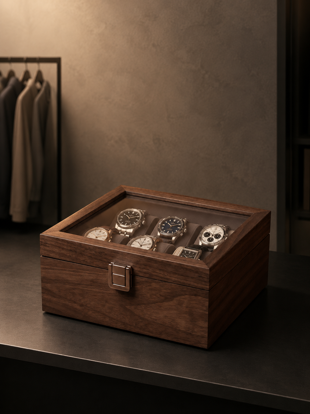 Boîte à montres 6 montres Chêne — vue 4