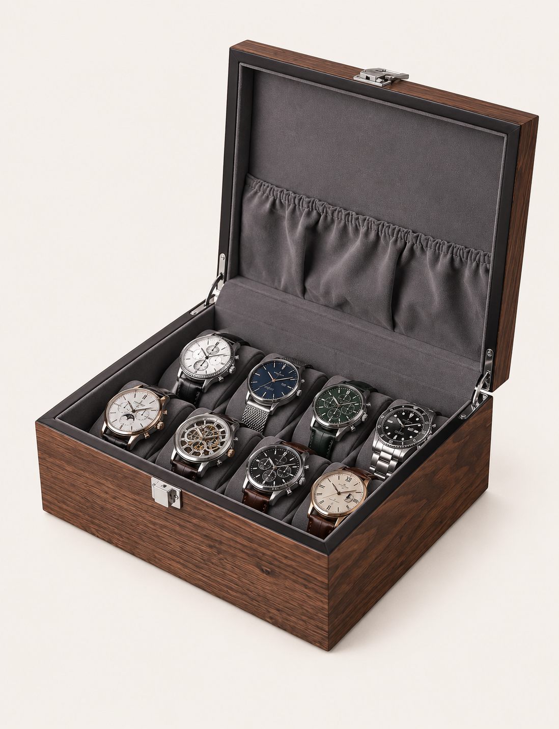Boîte à montres 8 montres Chêne — vue 2