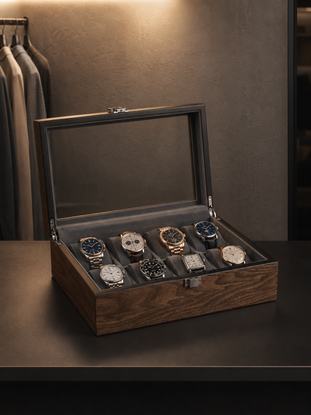 Boîte à montres 8 montres Chêne — vue 4