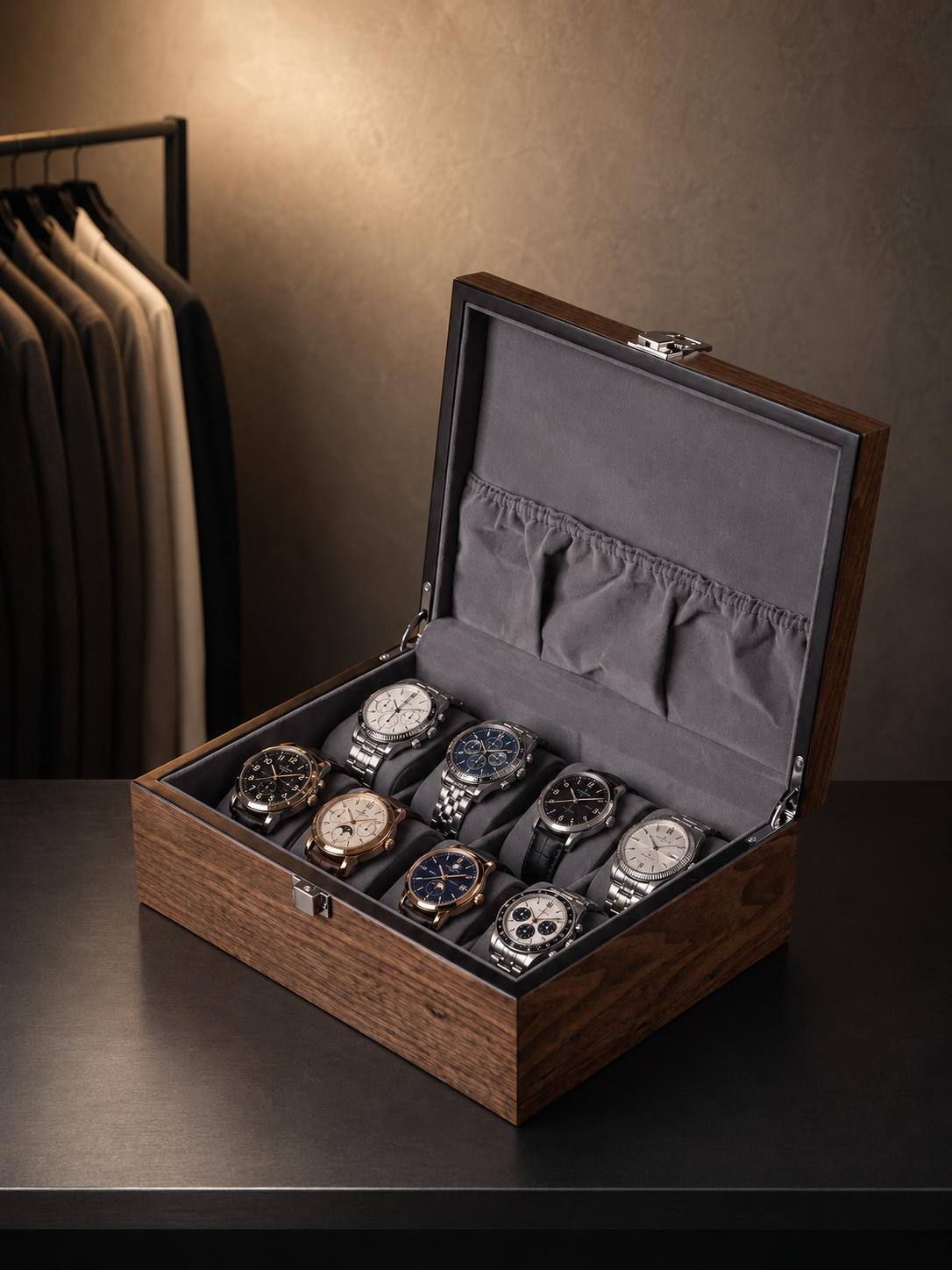 Boîte à montres 8 montres Chêne — vue 7