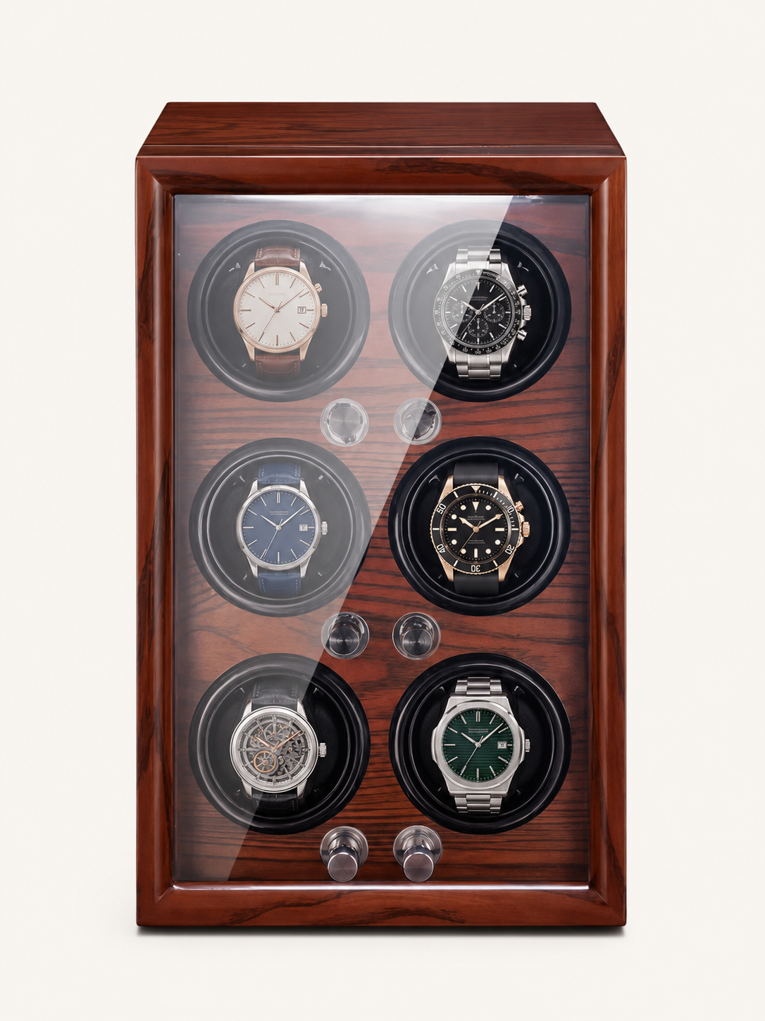 Remontoir 6 montres Chêne massif — vue 1