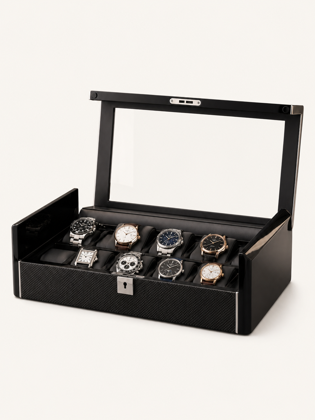 Boîte à montres 12 montres Carbone — vue 1