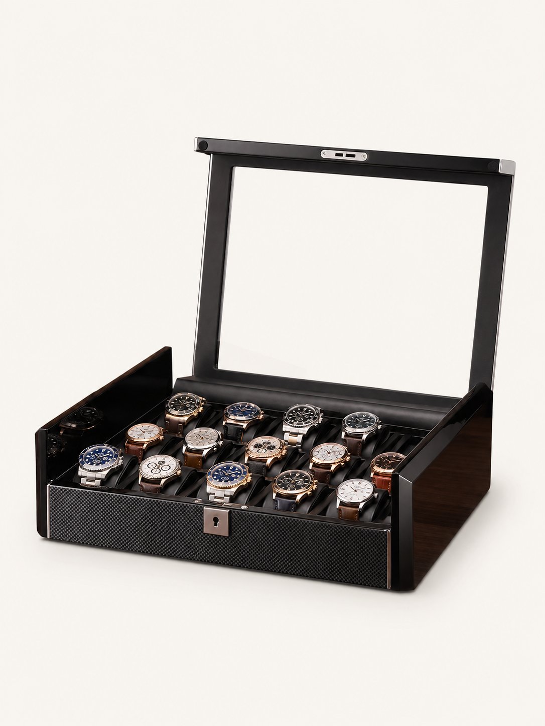 Boîte à montres 18 montres Carbone — vue 1