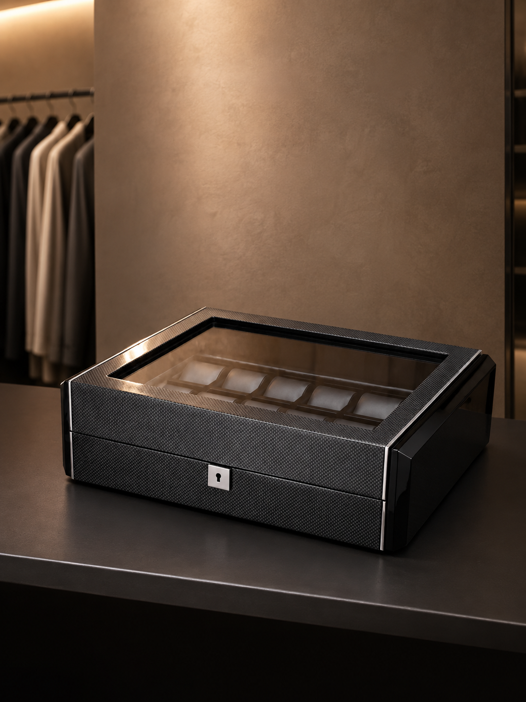 Boîte à montres 18 montres Carbone — vue 4