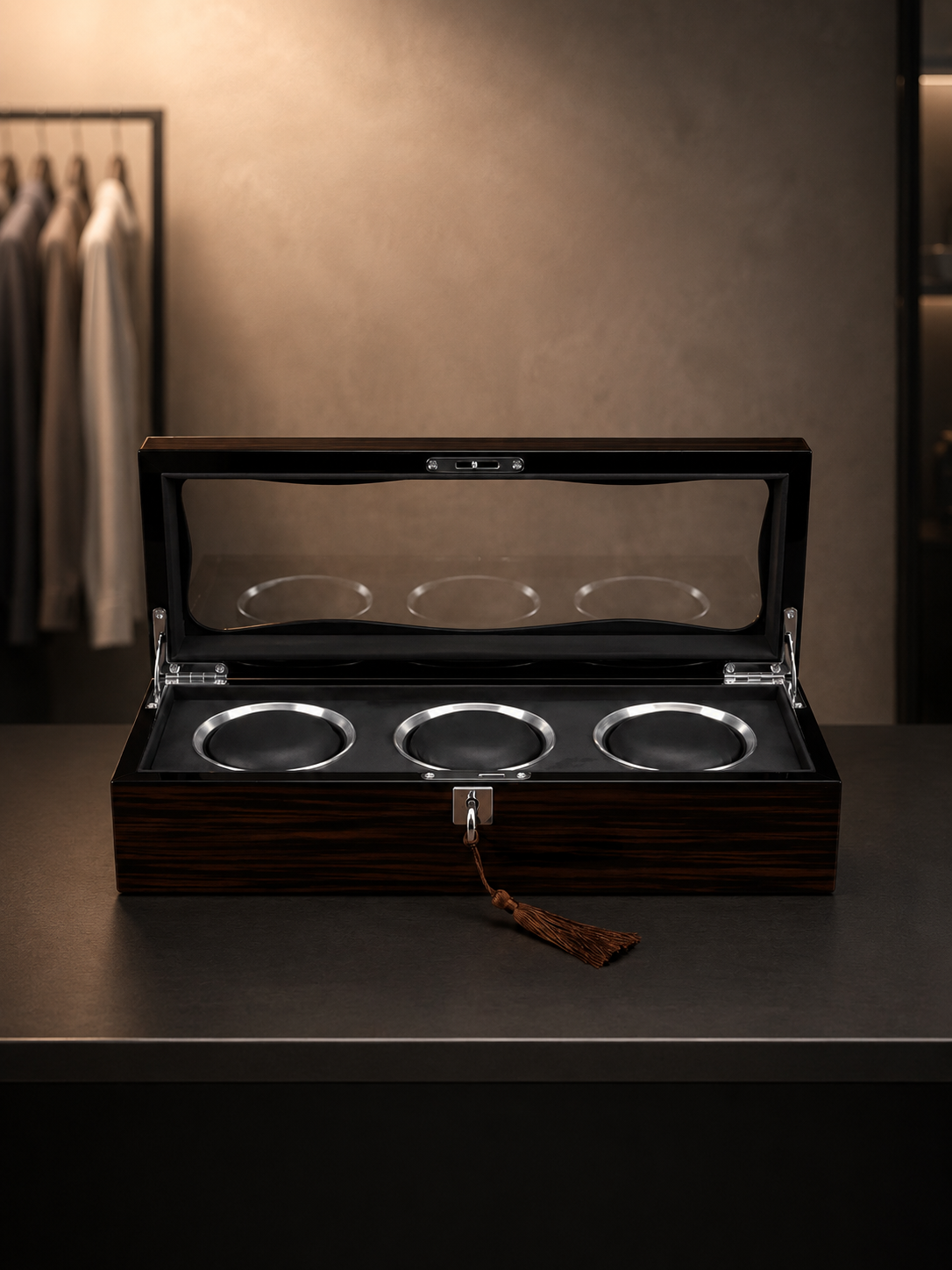 Boîte à montres 3 montres Noyer — vue 3
