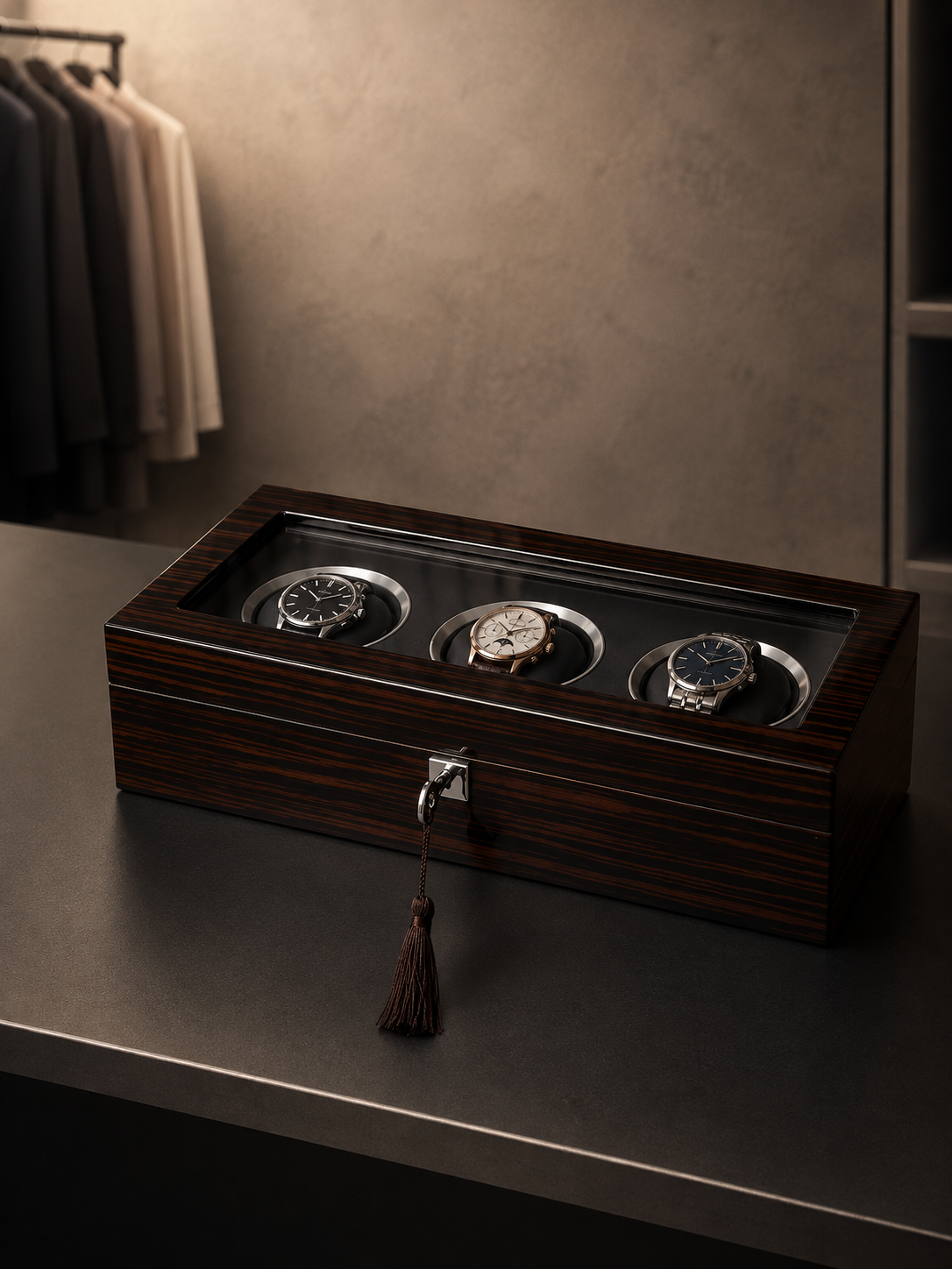 Boîte à montres 3 montres Noyer — vue 4