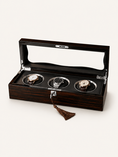 ISOCHRONIE · Boîte à montres · 3 montres · Noyer