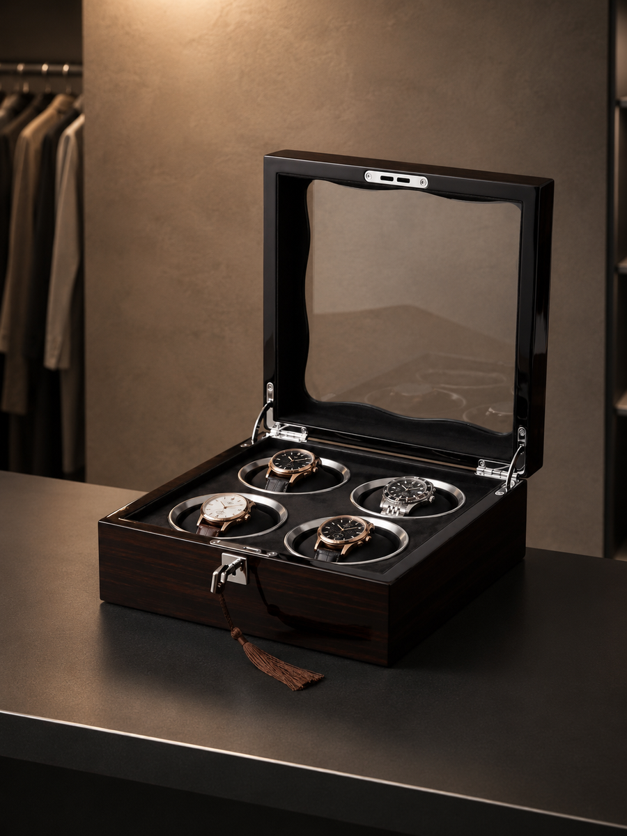 Boîte à montres 4 montres Noyer — vue 2
