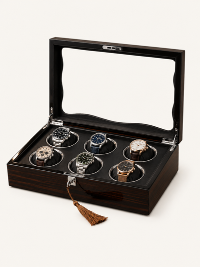 ISOCHRONIE · Boîte à montres · 6 montres · Noyer