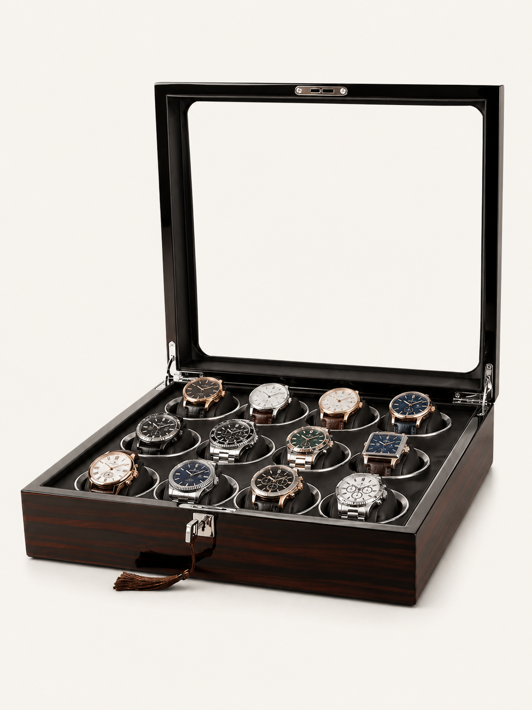 Boîte à montres 9 montres Noyer — vue 1