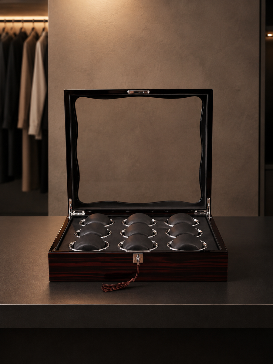 Boîte à montres 9 montres Noyer — vue 3