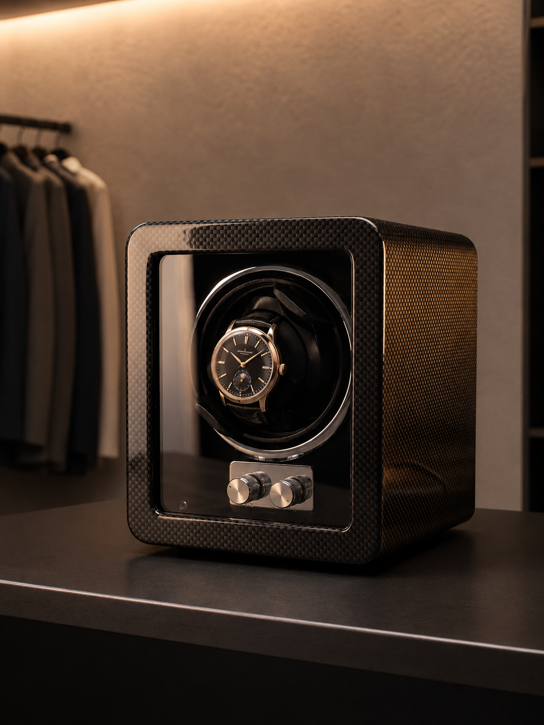 Remontoir 1 montre Bois laqué noir — vue 2