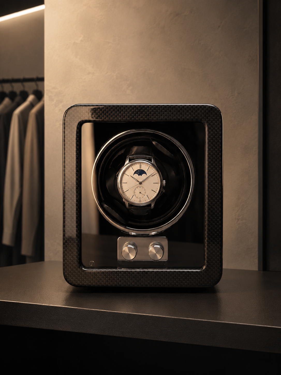 Remontoir 1 montre Bois laqué noir — vue 4