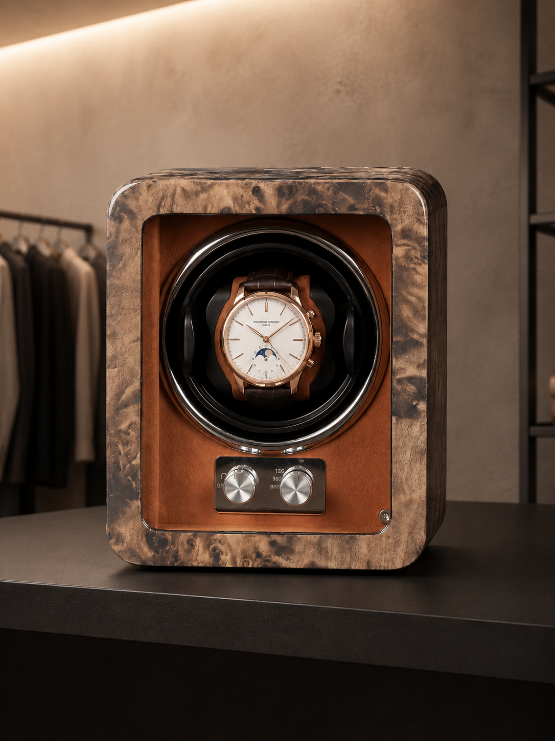 Remontoir 1 montre Bois laqué noir — vue 6