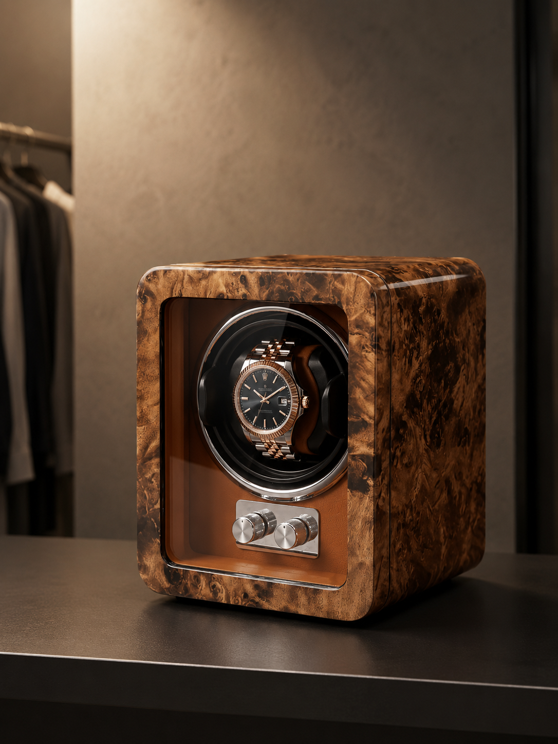 Remontoir 1 montre Bois laqué noir — vue 7