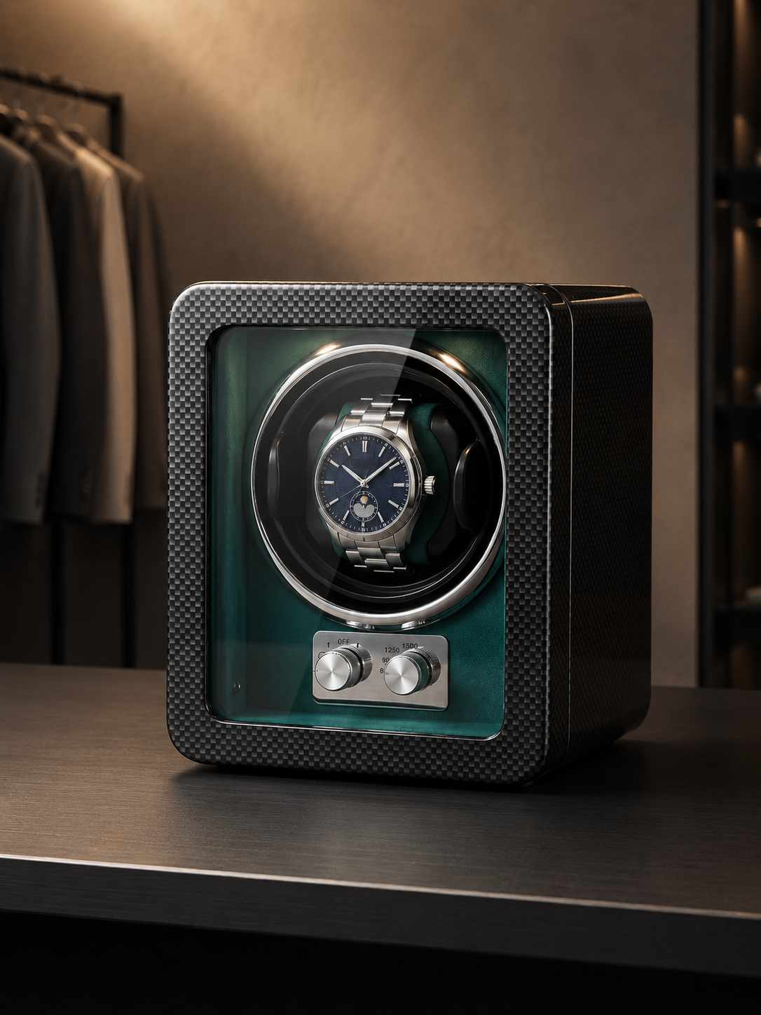 Remontoir 1 montre Bois laqué noir — vue 13