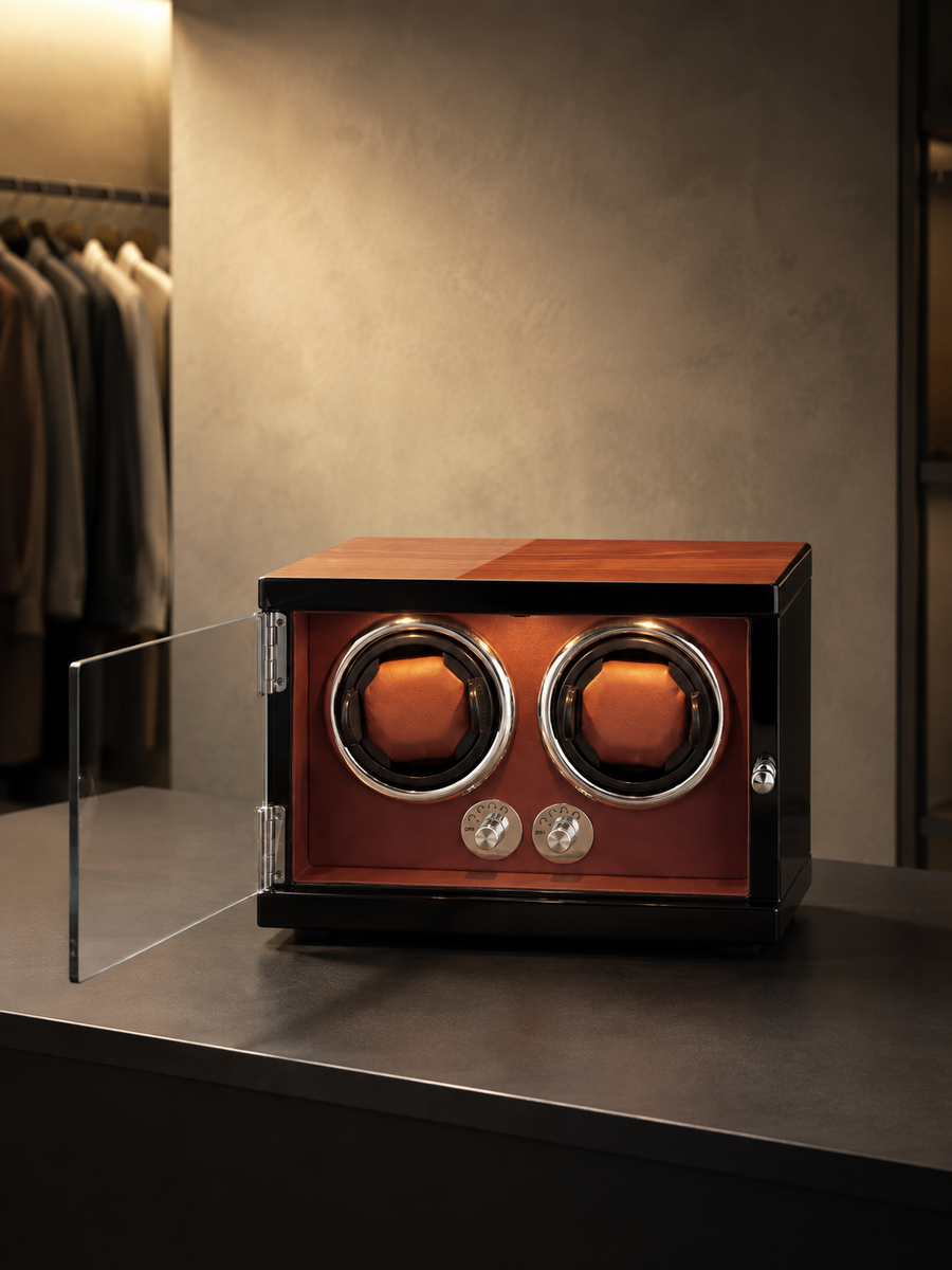 Remontoir 2 montres Laqué rouge — vue 3