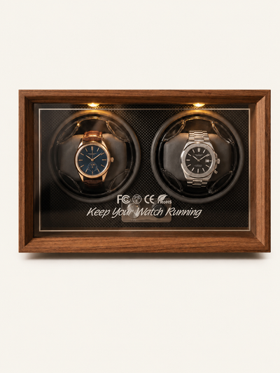 ISOCHRONIE · Remontoir · 2 montres · Bois, éclairage LED