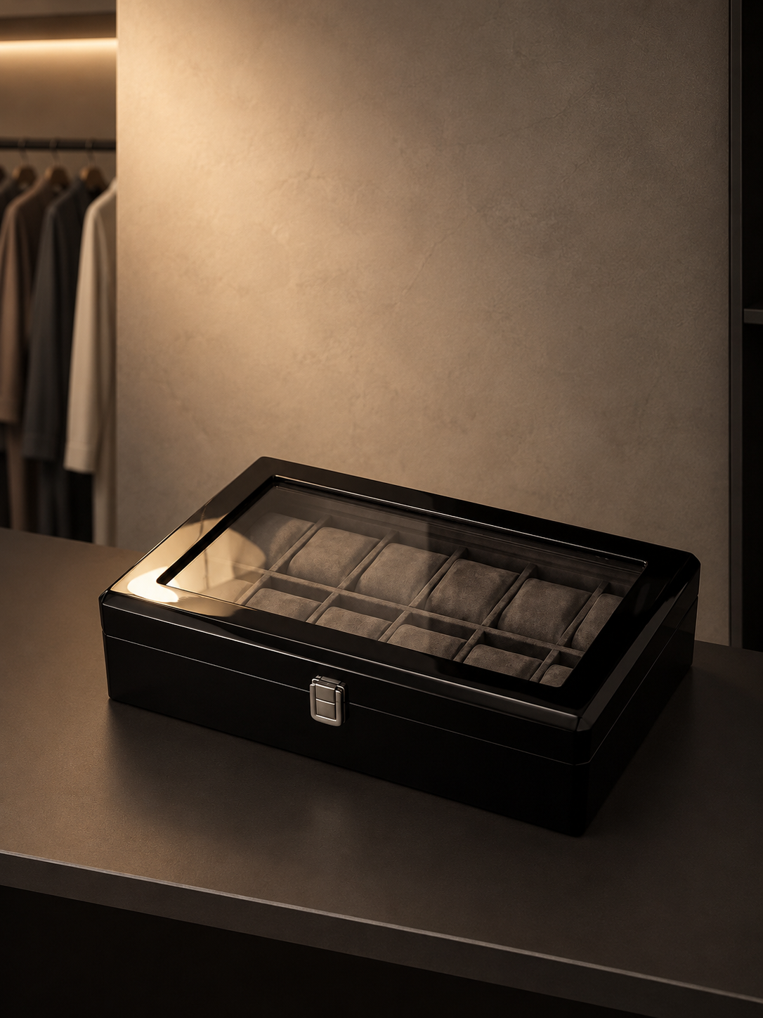 Boîte à montres 12 montres Laqué noir — vue 4