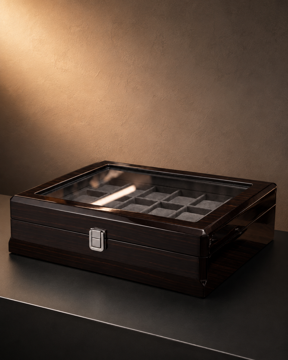 Boîte à montres 18 montres Laqué noir — vue 5