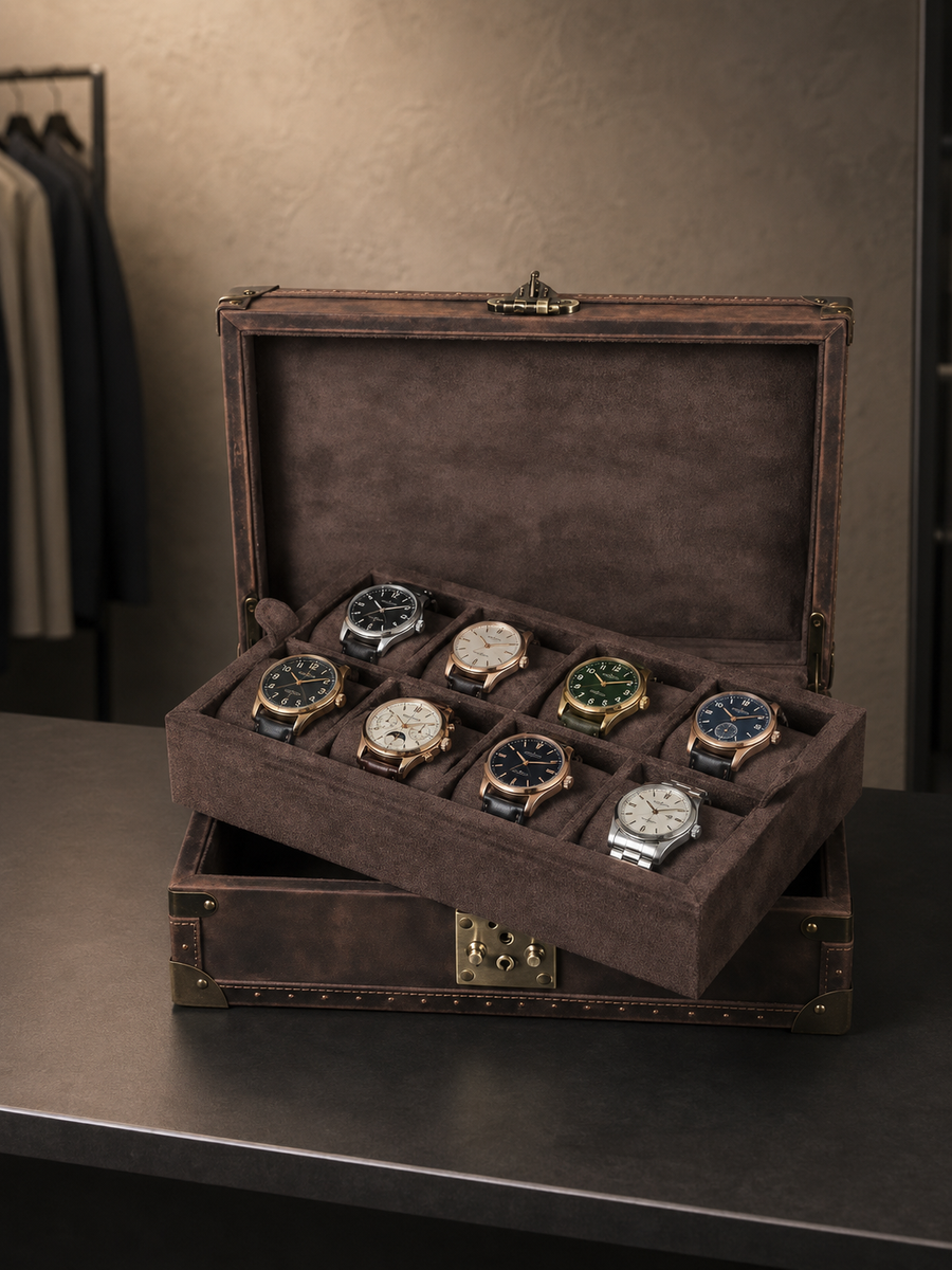 Boîte à montres 8 montres Bois et cuir — vue 3